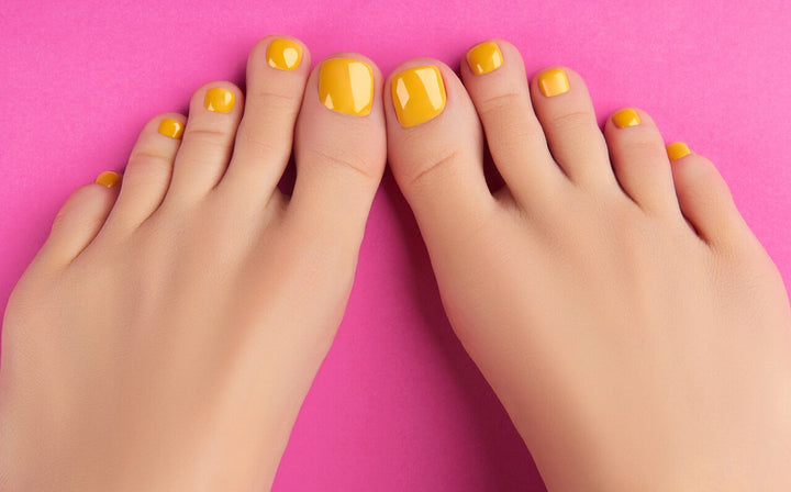 Yellow Painted Toes